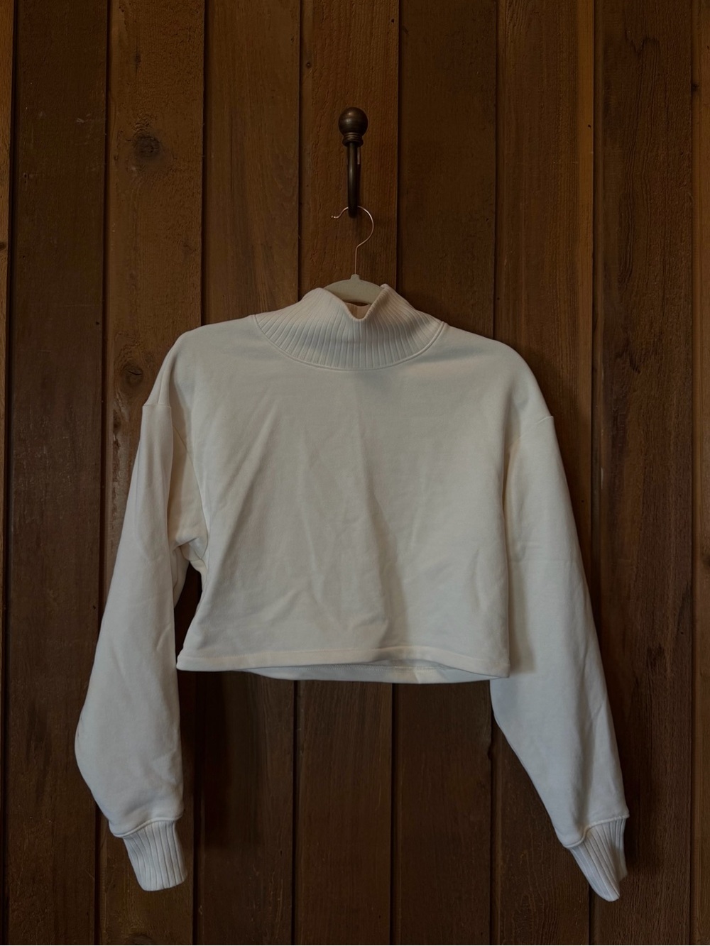 ALO Yoga Cropped Serenity Coverup in Ivory